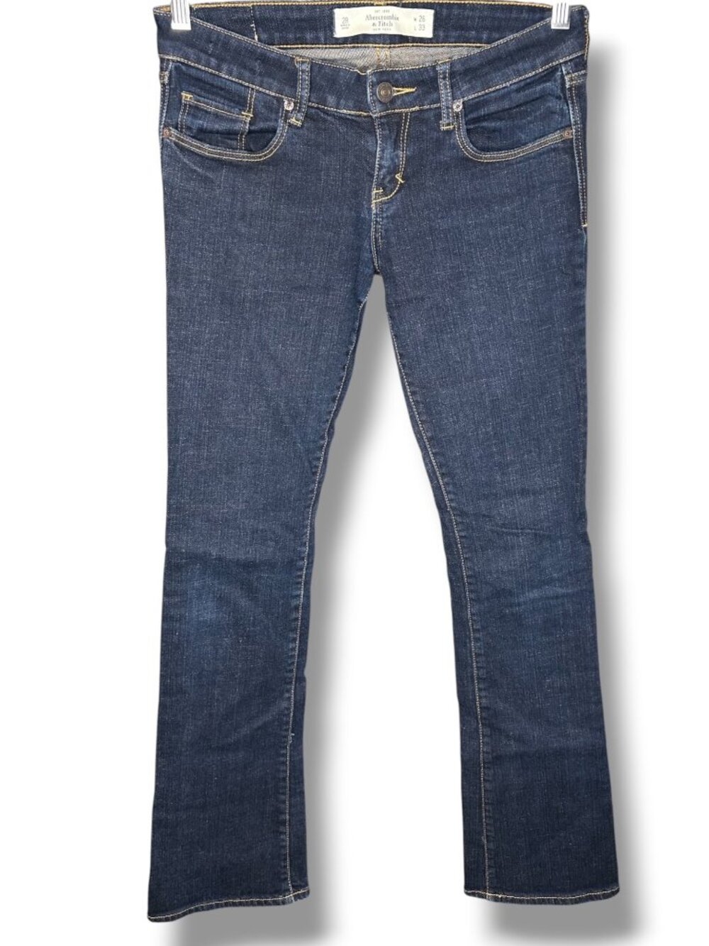 Abercrombie & Fitch Boot cut dark Wash jeans stretch ow rise 2R lightweight